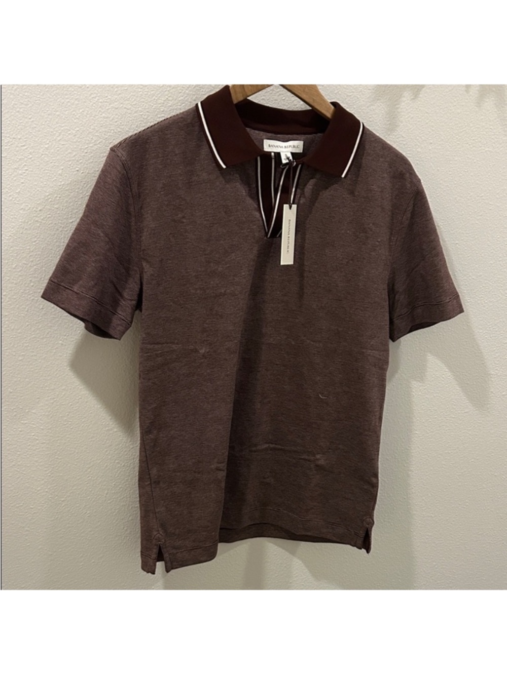 Banana Republic red Polo with Contrast Collar